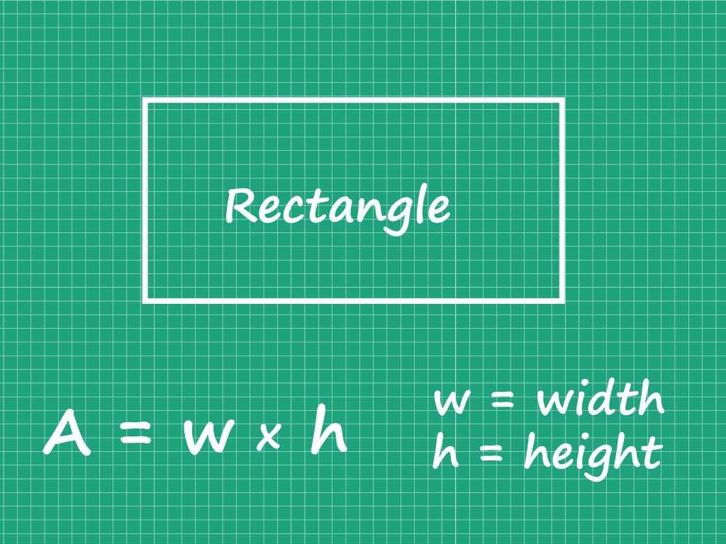 Area of rectangle