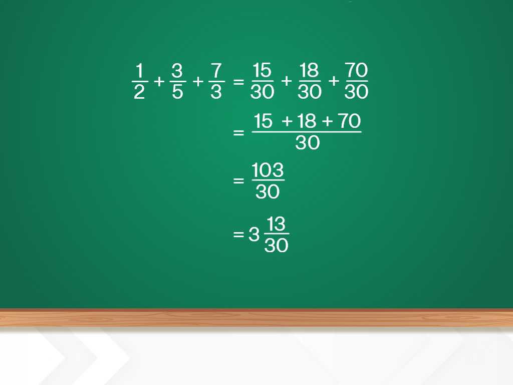add fractions with unlike denominators