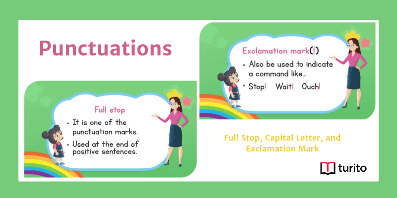 Punctuations Full Stop, Capital Letter, and Exclamation Mark